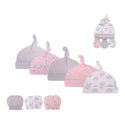 Hudson Baby 5pcs Cap & 3pcs Scratch Mitten Set (0-6m)