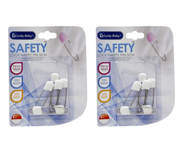 Lucky Baby Safety™ Lock Nappy Pins (5cm) - 0