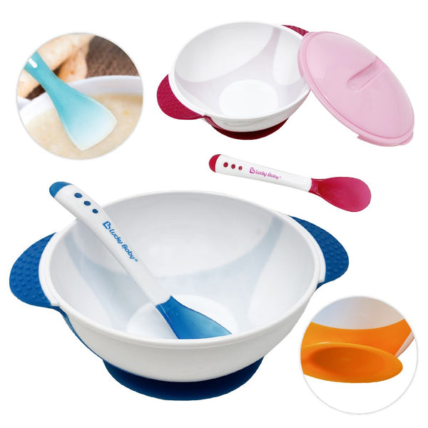 Lucky Baby Groomy™ Suction Bowl with Heat Sensitive Spoon