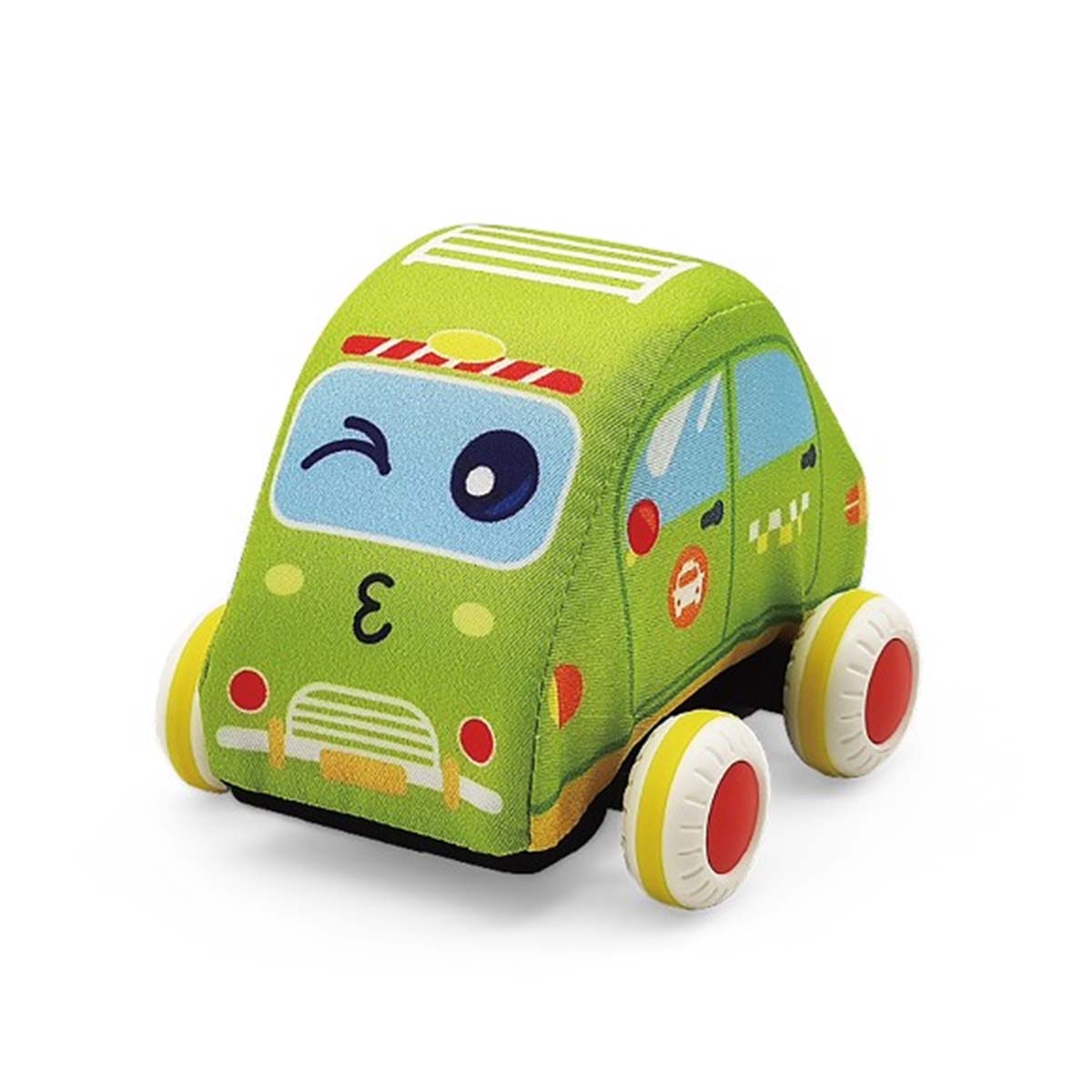 Lucky Baby Soft Pull Back Vehicle Set (4pcs + Storage bag)