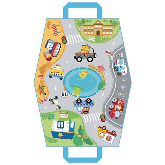 Lucky Baby Soft Pull Back Vehicle Set (4pcs + Storage bag)