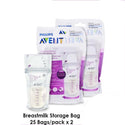 Philips Avent Breastmilk Storage Bag 180ml Collection - 25 Bags Per Pack