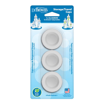 Dr Brown's Narrow Bottle Storage Travel Cap -3 Pack