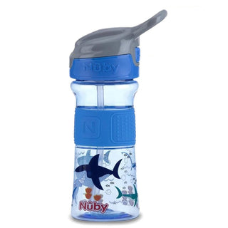 Buy blue Nuby Soft Spout On-the-Go Sports Bottle with Push Button 360ml