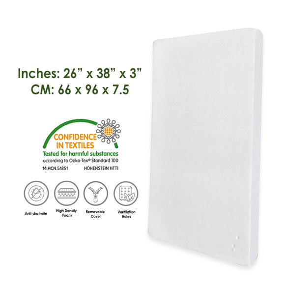 Babydreams Baby Mattress High Density/Anti-Dust Mite/Anti-Bacterial Foam Mattress (Playpen, Baby Cot )
