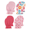 Luvable Friends 4 Pairs Scratch Mittens Set (100% Cotton)