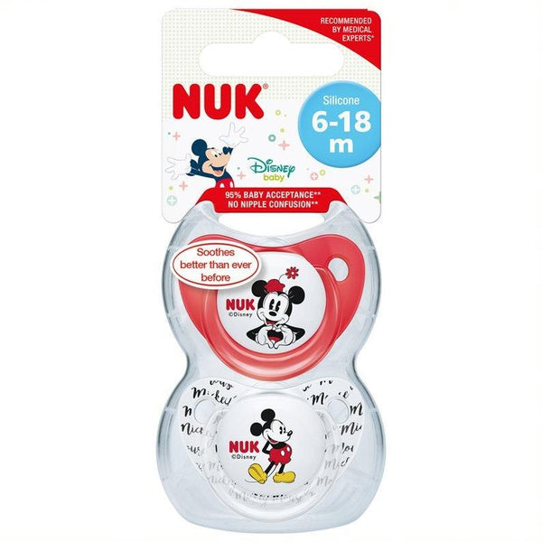 NUK Mickey Silicone Soother 2pcs
