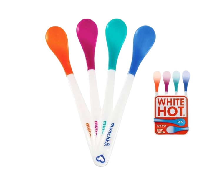 Munchkin White Hot Safety Spoons - 4pcs