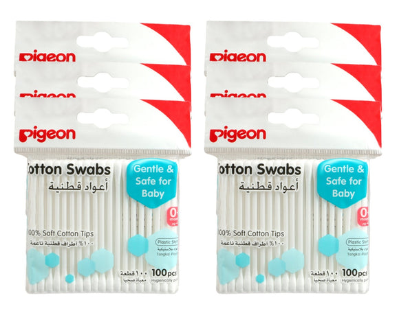 Pigeon Baby Cotton Swabs Plastic Stem (100pcs Per Pack)