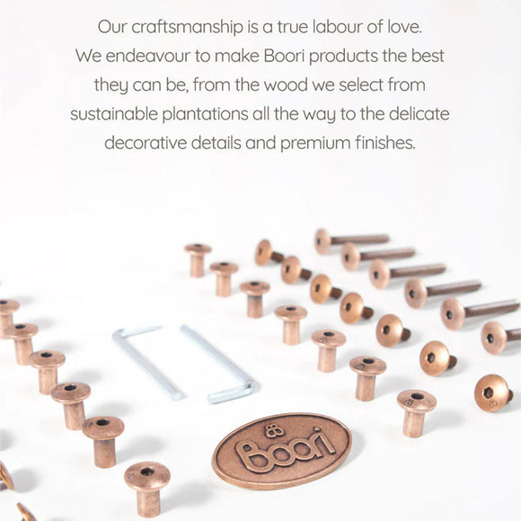 Australia Boori Oasis Oval Convertible Cot + FREE Pocket Spring Mattress