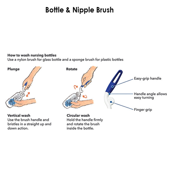 Pigeon 2 in 1 Bottle and Nipple Brush (26261)