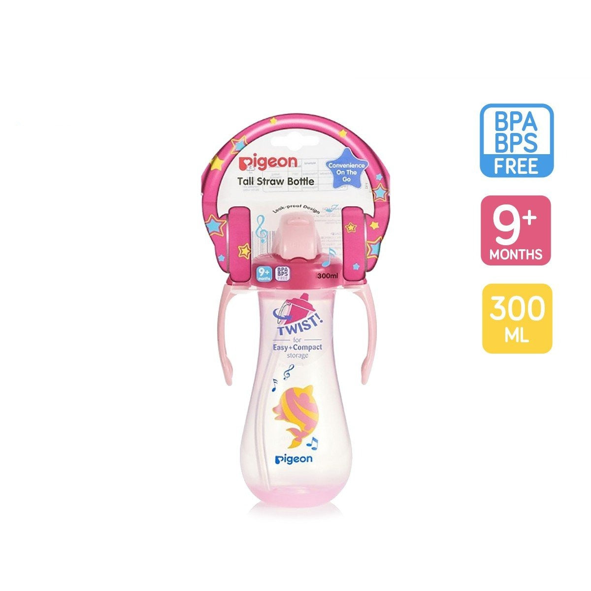 Pigeon Tall Straw Bottle (300ml)
