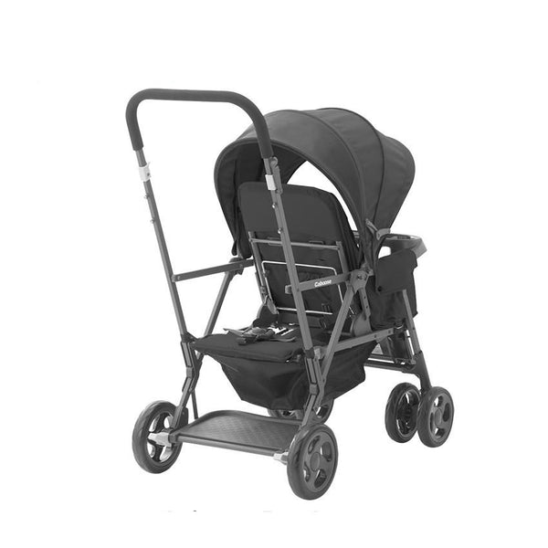 Joovy Caboose Too Graphite Sit and Stand Stroller Tandem Double Stroller - Black