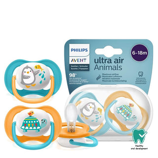 Buy scf080-07-orange Philips Avent ultra air pacifier (6-18M) (Twin Pack)