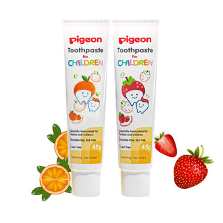 Pigeon Children Toothpaste (Strawberry/Orange) (Bundle of 2)