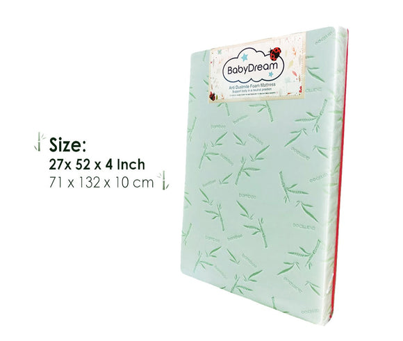 Babydreams Baby Mattress High Density/Anti-Dust Mite/Anti-Bacterial Bamboo Covered Foam Mattress(BabyCot/Playpen)