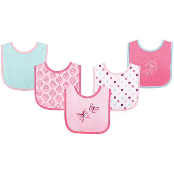 Luvable Friends 5pcs Drooler Bib With Fiber Filled