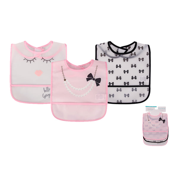 Hudson Baby 3pcs PEVA Waterproof Bibs