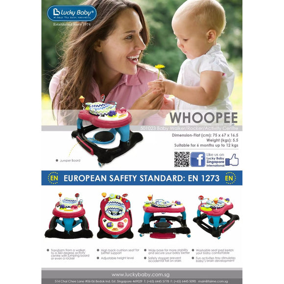 Lucky Baby® Whoopee™ 3 In 1 Baby Walker/Rocker/Activity Centre W/Jumper Board