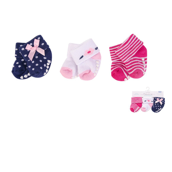 Hudson Baby 3pcs Non-skid Baby Terry Socks
