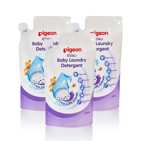 Pigeon Baby Eco-Friendly Laundry Detergent Refill Pack Collection 450ml (3 Refills / 6 Refills / 12 Refills / 18 Refills / 24 Refills)(Promo)