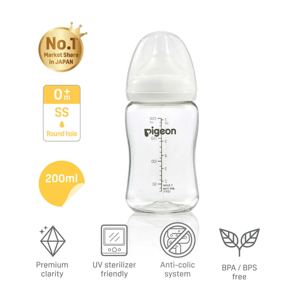 Pigeon SofTouch™ T-Ester Nursing Bottle (Wide-Neck) (0+m/3+m)