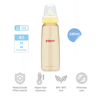 Pigeon Flexible Slim Neck Nursing Bottle PPSU (160ml/240ml)