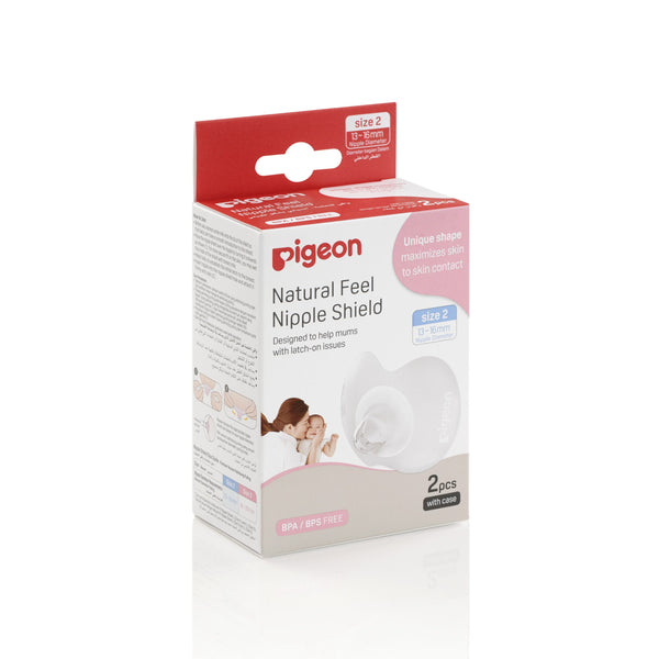 Pigeon Natural Feel Nipple Shield 2pcs (2 Sizes)(13-16mm(M)/16-20mm(L))