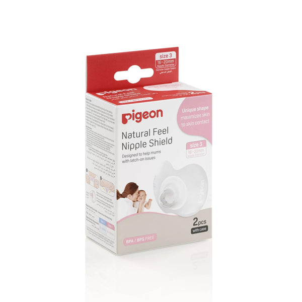 Pigeon Natural Feel Nipple Shield 2pcs (2 Sizes)(13-16mm(M)/16-20mm(L))