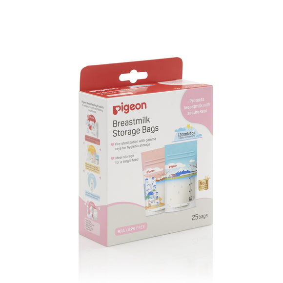 Pigeon Breastmilk Storage Bags Holidays 120ml (25 Bags/Box)