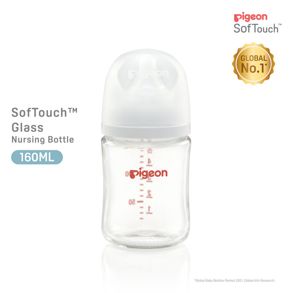 Pigeon SofTouch™ Nursing Bottle Glass (160ml/240ml)