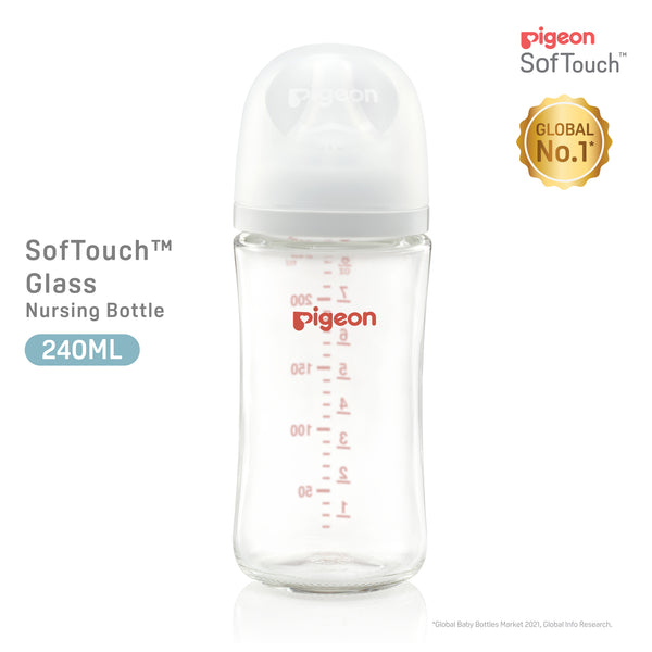 Pigeon SofTouch™ Nursing Bottle Glass (160ml/240ml)