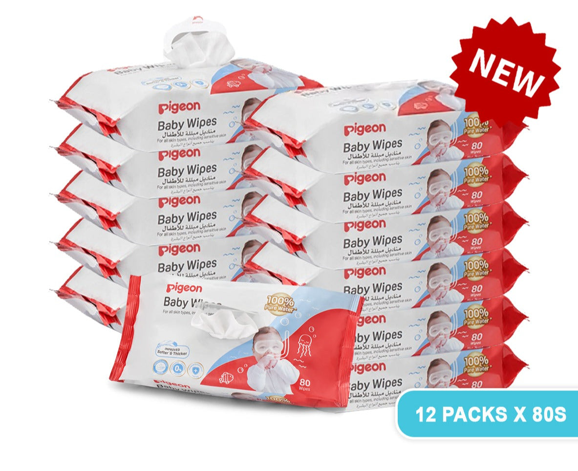 Pigeon Baby Wet Wipes 100% Pure Water 80s (Promo) - 0