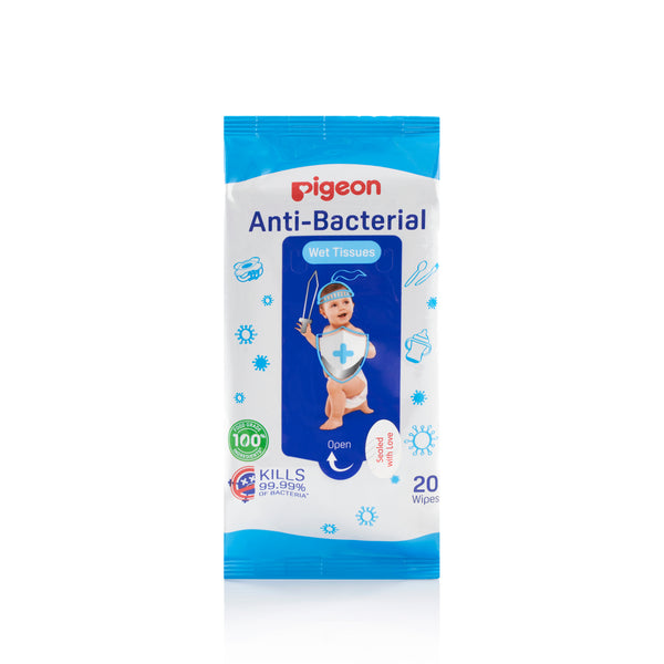 Pigeon Anti-Bacterial Wet Tissue (20 Sheets Per Pack)(Promo)