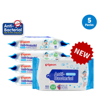 Pigeon Anti-bacterial Wet Wipes 60pcs Per Pack (Promo)