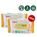 Pigeon Hand And Mouth Wet Tissues 60 Sheets 2 in 1 Bag(Promo)