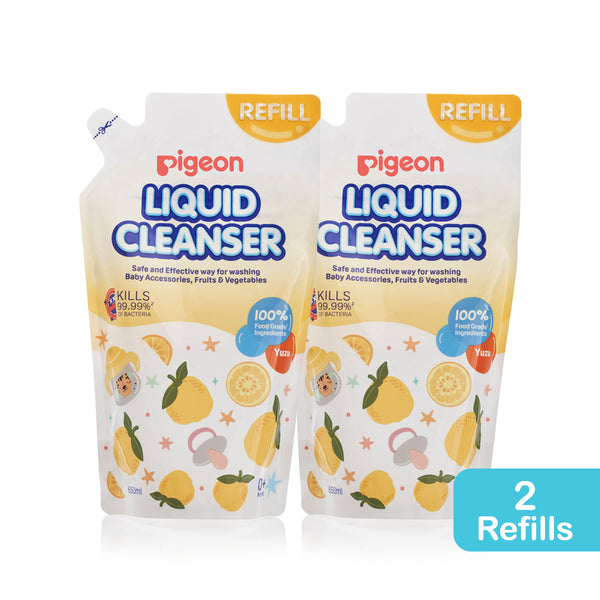 Pigeon 100% Food Grade Liquid Cleanser Yuzu Refill 650ml EXP: 2027 (Promo)