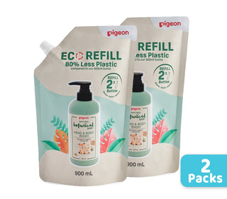 Buy head-body-wash-refill-packs-900ml-x2 Pigeon Natural Botanical Skincare (Promo)