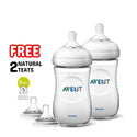 Philips Avent Natural Bottle 330ml - 2 Bottles with 2 Natural Grown Up Flow Teat (Promo)