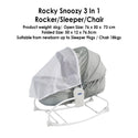 Lucky Baby Rocky Snoozy™ 3 In 1 Rocker/Sleeper/Chair