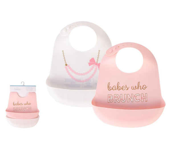 Hudson Baby 2pcs Silicone Bib