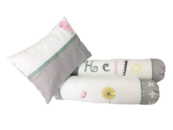 Baby Dream 100% Cotton Pillow and Bolster Set