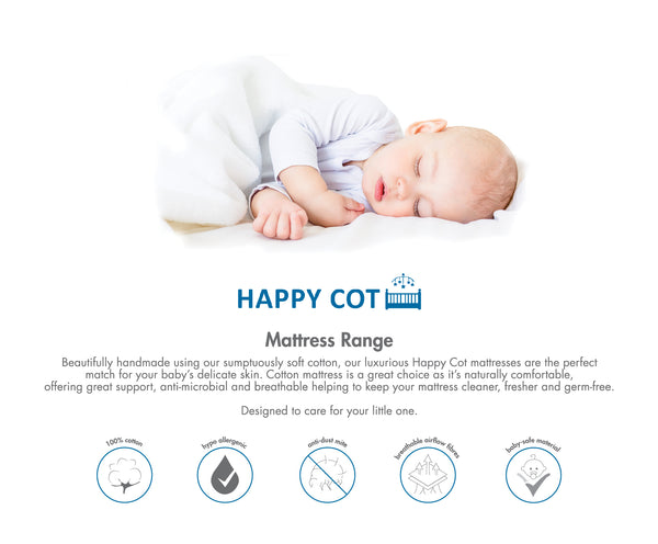 Happy Cot Happy Wonder+ 5-in-1 Convertible Baby Cot FREE Foam Mattress