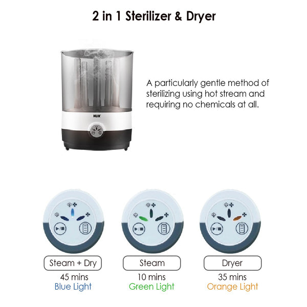 NUK 2 in 1 Sterilizer & Dryer with Bottle Bundle (Promo)
