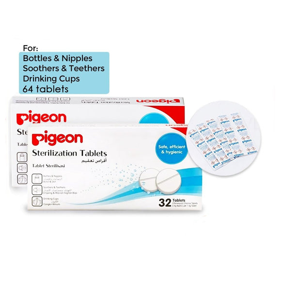 Pigeon Baby Sterilization Tablets - 32 Tablets Each Set