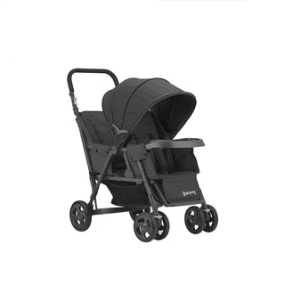 Joovy Caboose Too Graphite Sit and Stand Stroller Tandem Double Stroller - Black