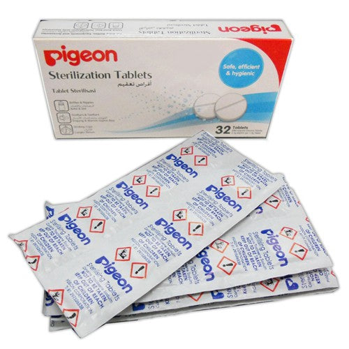Pigeon Baby Sterilization Tablets - 32 Tablets Each Set - Bundle of 2 (Promo)