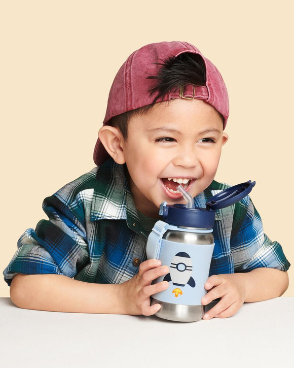 Skip Hop Zoo / Spark Style Stainless Steel Straw Bottle (12oz/350ml)