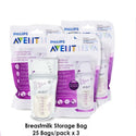 Philips Avent Breastmilk Storage Bag 180ml Collection - 25 Bags Per Pack