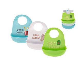 Hudson Baby 3pcs Silicone Bibs